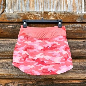 NEW Victoria's Secret PINK Sporty Camo Peach/Coral Skort Skirt Shorts Size Small